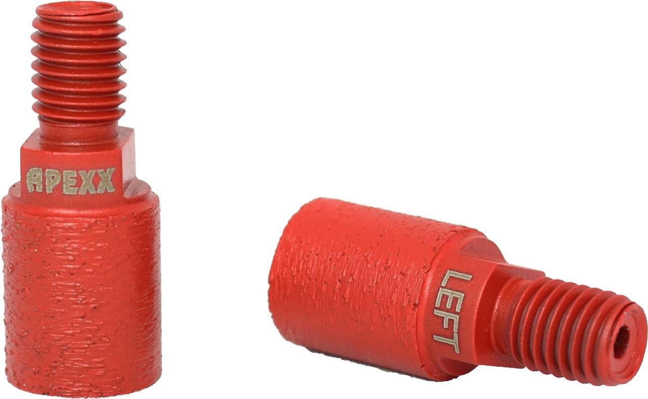 APEXX Red Reverse-Thread Incremental Cutting Bit - Direct Stone Tool Supply, Inc