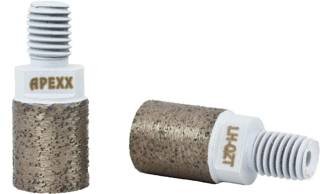 APEXX White Reverse-Thread Incremental Cutting Bit - Direct Stone Tool Supply, Inc