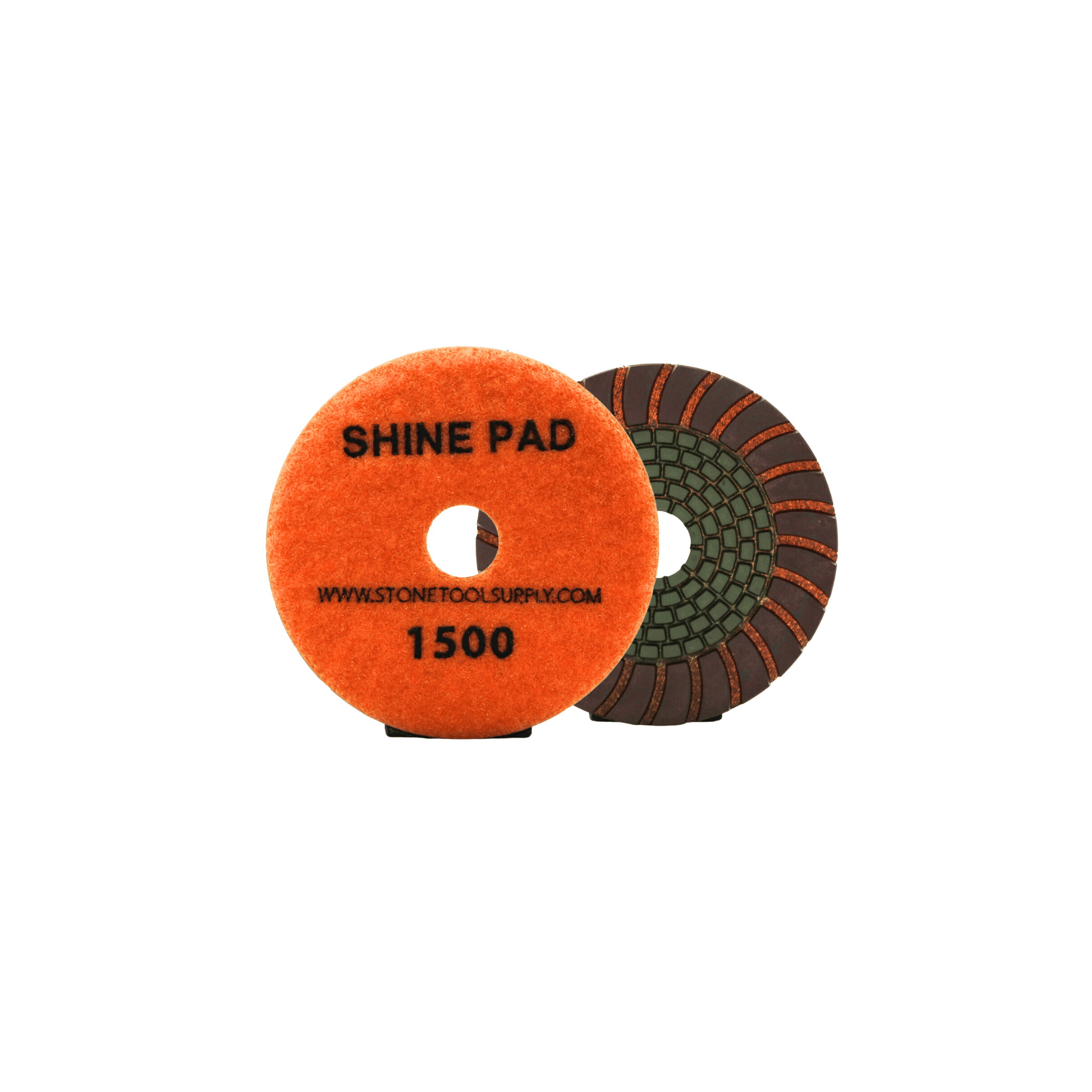 Copper and Resin Bonded 'Shine' Pad 4" #1500 - Direct Stone Tool Supply, Inc