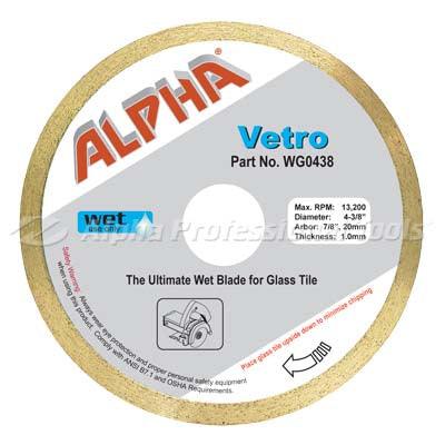 Alpha Vetro Blade 4-3/8" - Direct Stone Tool Supply, Inc