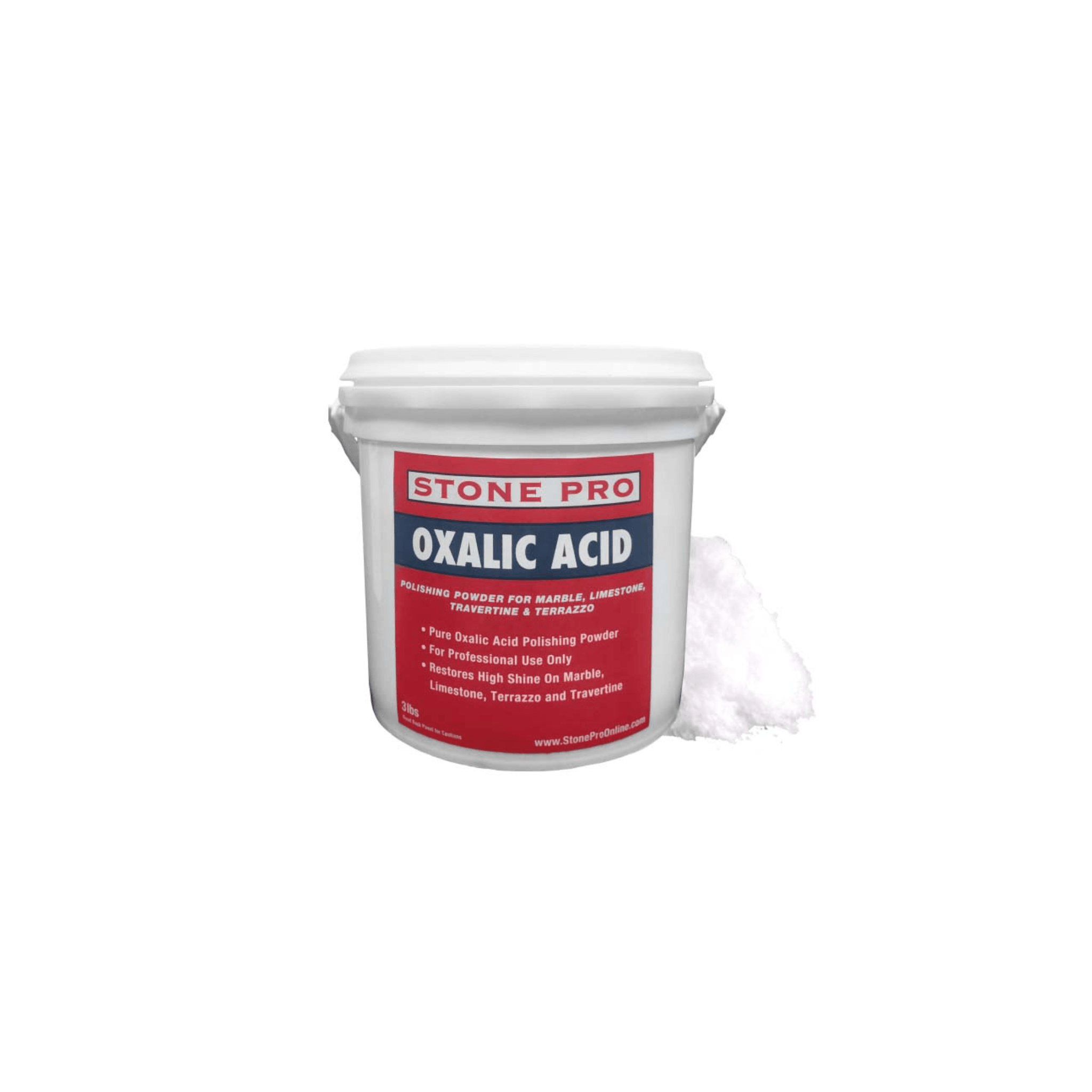 Stone Pro Oxalic Acid - Polishing Powder, 3 lbs - Direct Stone Tool Supply, Inc
