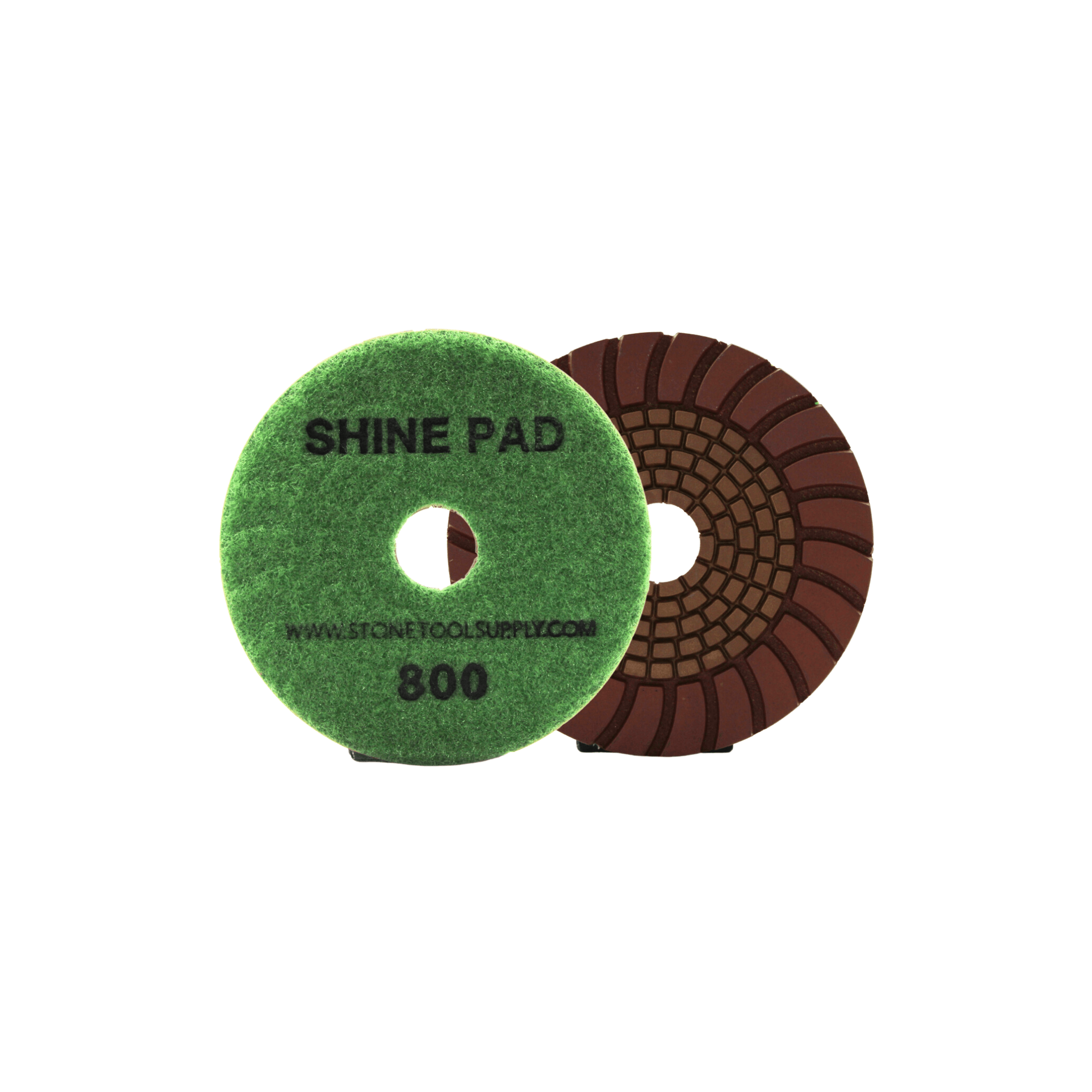 Copper and Resin Bonded 'Shine' Pad 4" #800 - Direct Stone Tool Supply, Inc