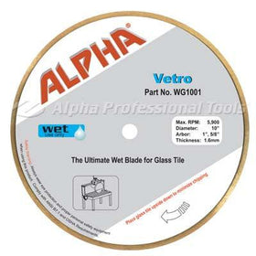 Alpha Vetro Blade 10" for Portable Rail Saw - Direct Stone Tool Supply, Inc