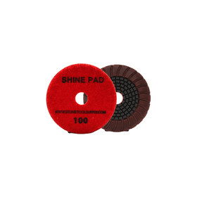 Copper and Resin Bonded 'Shine' Pad 4" #100 - Direct Stone Tool Supply, Inc