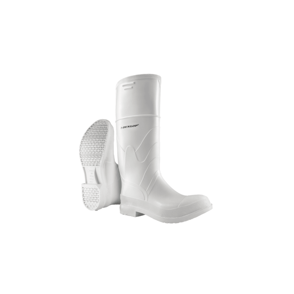 Dunlop White PVC Steel Toe, Size 11 - Direct Stone Tool Supply, Inc