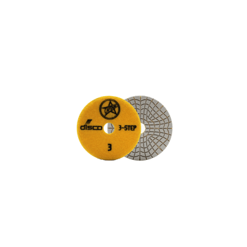 Disco Captain 3-Step Polishing Pad 4" #3 - Direct Stone Tool Supply, Inc
