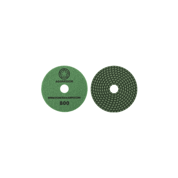 Aggressor 4" Wet Polishing Pad #800 - Direct Stone Tool Supply, Inc