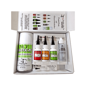 Satellite City HK-1 Hot Stuff Pro Kit- Complete CA Glue Set with Accelerator and Debonder - Direct Stone Tool Supply, Inc