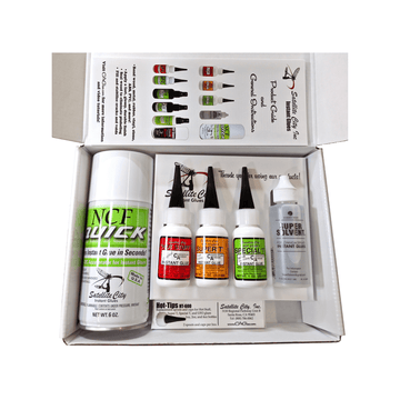 Satellite City HK-1 Hot Stuff Pro Kit- Complete CA Glue Set with Accelerator and Debonder - Direct Stone Tool Supply, Inc