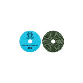 Aggressor 4" Wet Polishing Pad #400 - Direct Stone Tool Supply, Inc