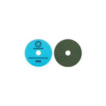 Aggressor 4" Wet Polishing Pad #400 - Direct Stone Tool Supply, Inc