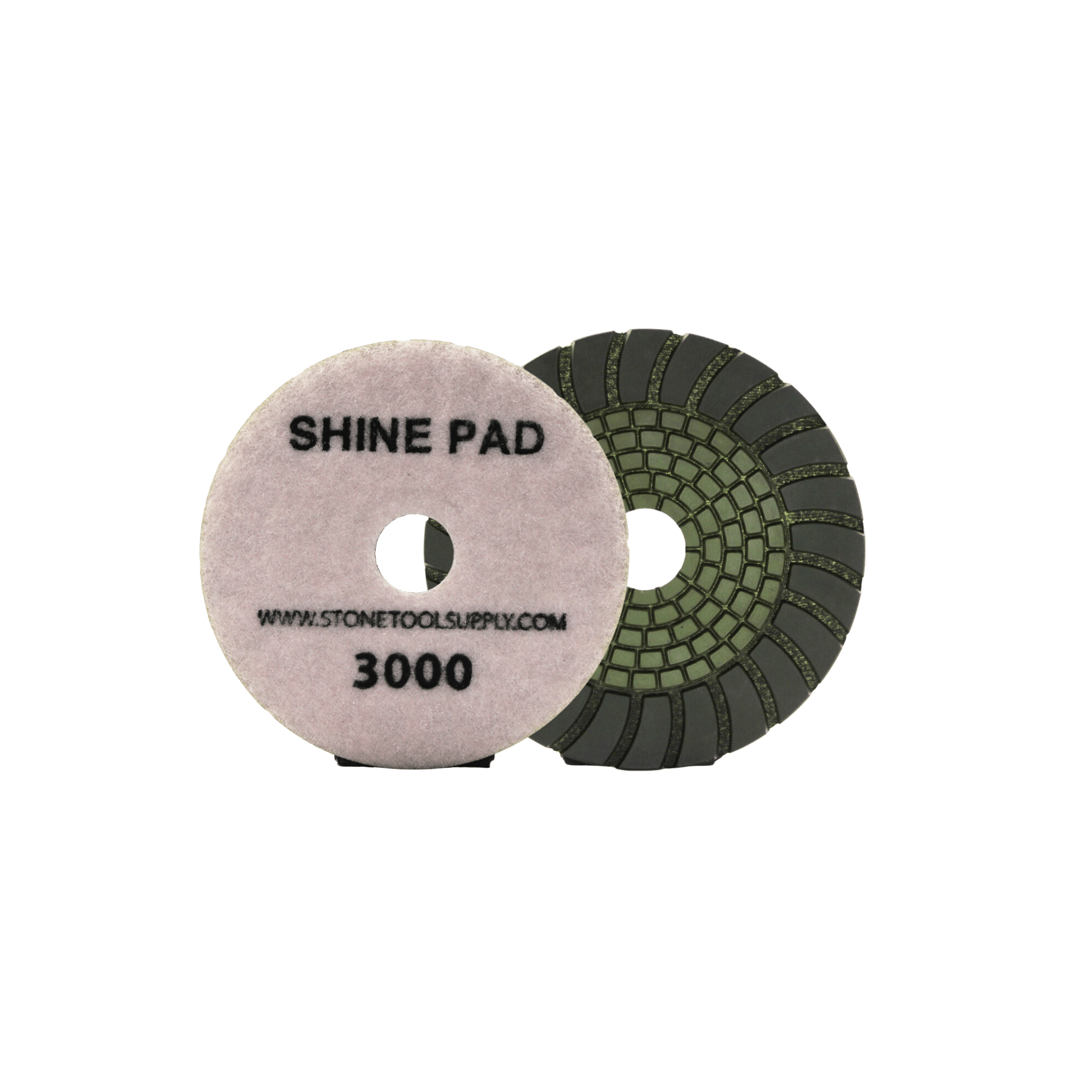 Copper and Resin Bonded 'Shine' Pad 4" #3000 - Direct Stone Tool Supply, Inc