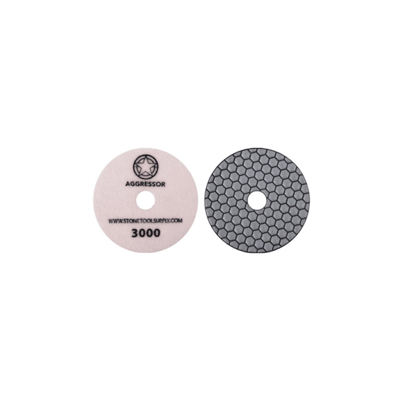 Aggressor 4" Dry Polishing Pad #3000 - Direct Stone Tool Supply, Inc