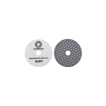 Aggressor 4" Dry Polishing Pad White Buff - Direct Stone Tool Supply, Inc