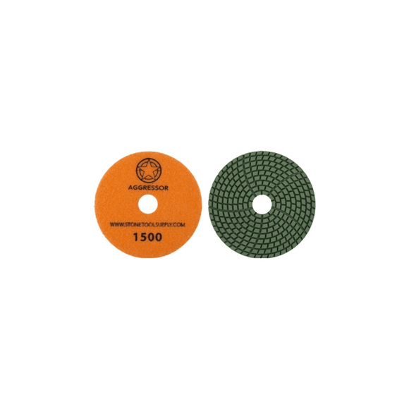 Aggressor 4" Wet Polishing Pad #1500 - Direct Stone Tool Supply, Inc