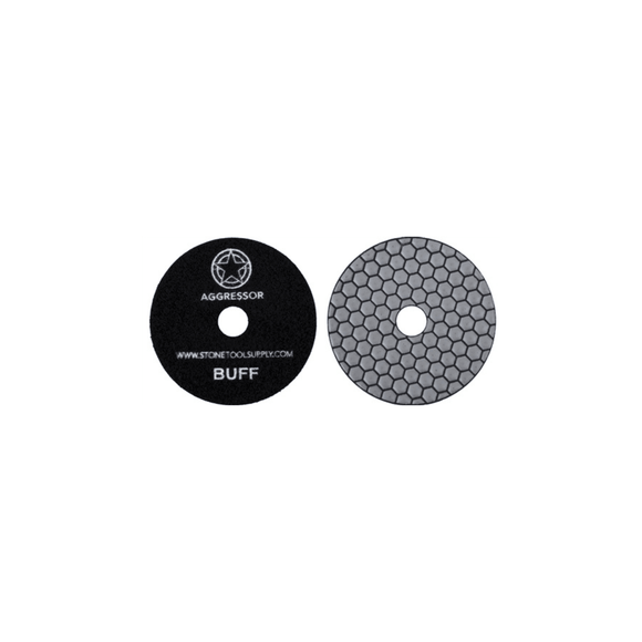 Aggressor 4" Dry Polishing Pad Black Buff - Direct Stone Tool Supply, Inc