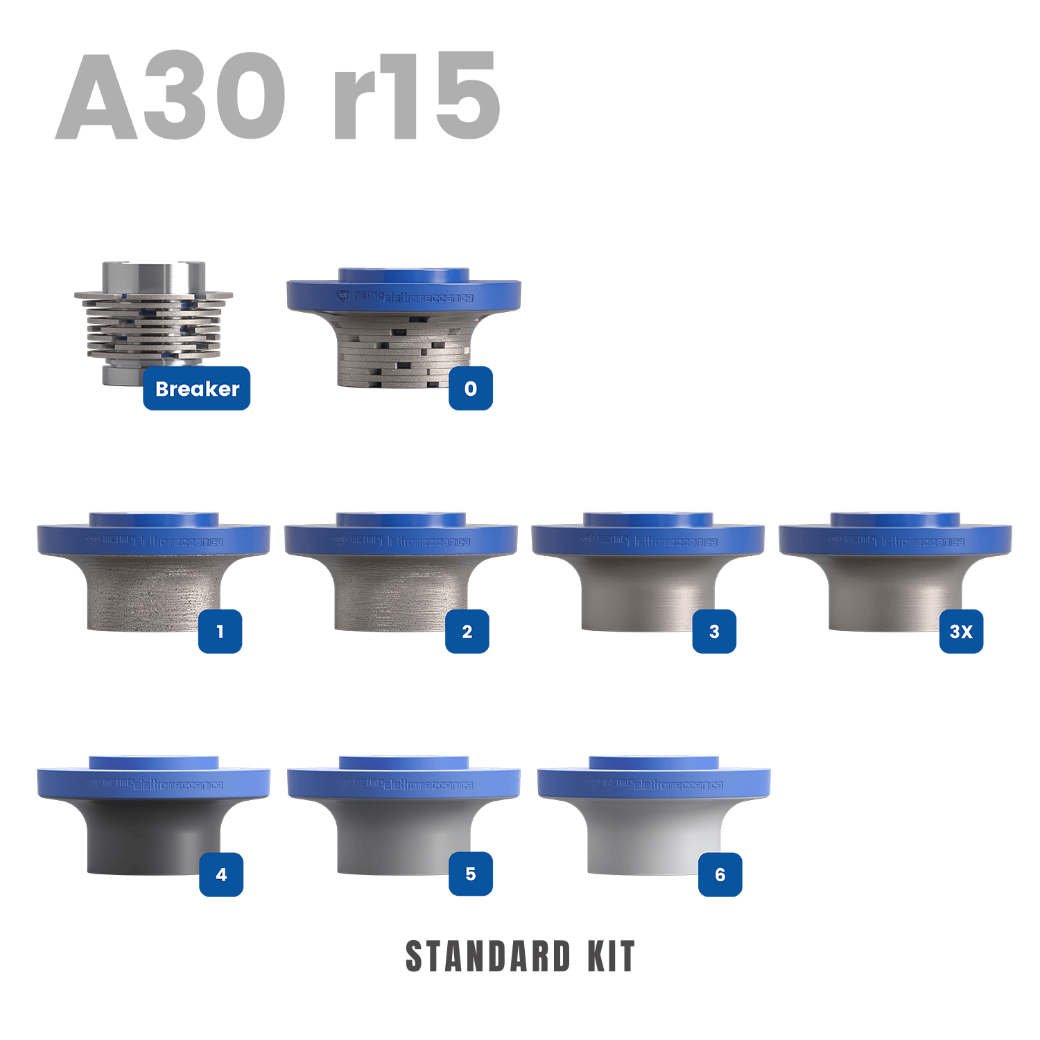 Marmoelettromeccanica Half Bullnose Line 60 - A30 r15 Frangistone® Breaker - Direct Stone Tool Supply, Inc