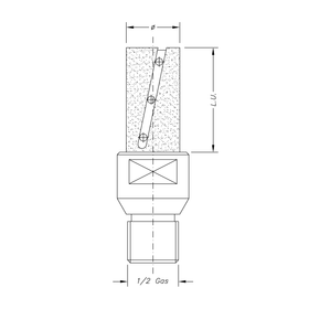 Marmoelettromeccanica Electroplated Finger-Bit 40 mm 1/2" Gas - Direct Stone Tool Supply, Inc