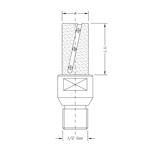 Marmoelettromeccanica Electroplated Finger-Bit 40 mm 1/2" Gas - Direct Stone Tool Supply, Inc