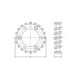 Marmoelettromeccanica Large Drainboard Gauging Wheel - Direct Stone Tool Supply, Inc